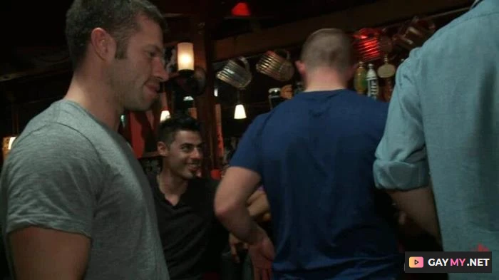 Naked ripped stud gets humiliated and used in a crowded pub (HD 720p)